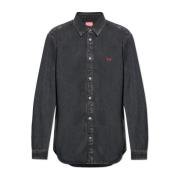 Denim shirt D-Simply Diesel , Gray , Heren