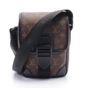 Pre-owned Canvas shoulder-bags Louis Vuitton Vintage , Black , Heren