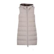 Moderne Lange Vest in Padding Seventy , Gray , Dames