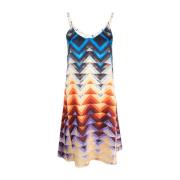 Elegante Multicolor Midi Jurk Paco Rabanne , Multicolor , Dames