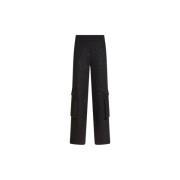 Zwarte Cargo Wijde Pijp Broek Circus Hotel , Black , Dames