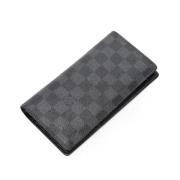 Pre-owned Coated canvas wallets Louis Vuitton Vintage , Gray , Dames