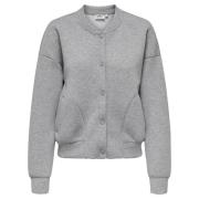 L/S Bomber Box Sweater Licht Grijs Only , Gray , Dames