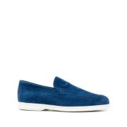 Blauwe Elegante Gesloten Loafers Casadei , Blue , Heren