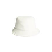 Witte Nep Leren Bucket Hoed Stand Studio , White , Dames