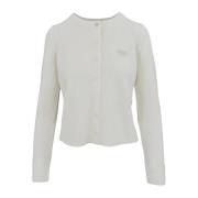 Witte wol en alpaca vest Liu Jo , White , Dames