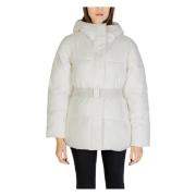 Korte Pufferjas Vrouwen Herfst/Winter Calvin Klein Jeans , White , Dam...