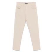 Casual Beige Katoenen Broek Lorena Antoniazzi , Beige , Dames