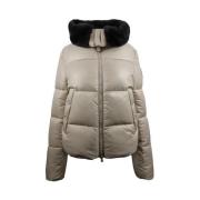 Grijze Bomber Ivoor Gelakte Jas Save The Duck , Gray , Dames