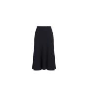 Midi satijnen rok met contrastdetails Elisabetta Franchi , Black , Dam...