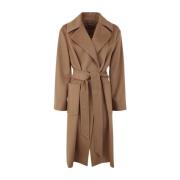 Belted Coats Max Mara Studio , Brown , Dames