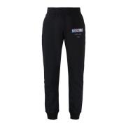 Logo Print Sweatpants Moschino , Black , Heren