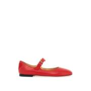 Hart Mary Jane Leren Ballerinas Mach & Mach , Red , Dames