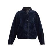 Shearling jas met leren afwerking Vanessa Bruno , Blue , Dames