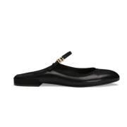 Zwarte Leren Gespte Enkellaarsjes Dolce & Gabbana , Black , Dames