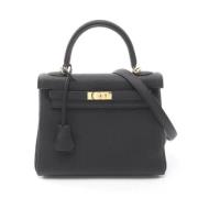 Pre-owned Leather handbags Hermès Vintage , Black , Dames