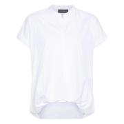 Casual korte mouw wit katoenen overhemd Lorena Antoniazzi , White , Da...