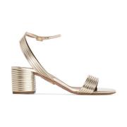 Elegante Gouden Sandalen met Middelhoge Hakken Aquazzura , Yellow , Da...