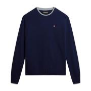 Stijlvolle Crewneck Sweater voor Mannen Napapijri , Blue , Heren