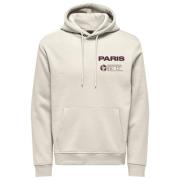 Moonbeam/Paris Hoodie Sweatshirt Freewear Beige Only & Sons , Beige , ...