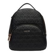 Rugzakstijl tas in polyurethaan Liu Jo , Black , Dames