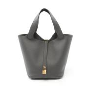 Pre-owned Leather handbags Hermès Vintage , Black , Dames