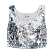 Paillet top Glittagz Gestuz , Gray , Dames