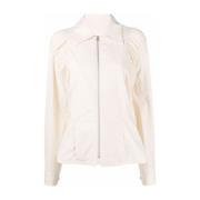 Witte Katoenen Overhemd met Lange Mouwen Maison Margiela , White , Dam...