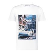 Bedrukt Katoenen T-shirt Bastille , White , Heren