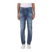 George Denim Distressed Broek Dondup , Blue , Heren