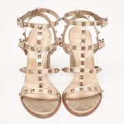 Pre-owned Leather sandals Valentino Vintage , Beige , Dames