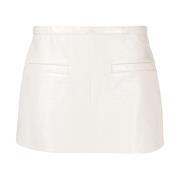 Heritage A-Line Vinyl Mini Rok Courrèges , White , Dames