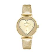 Gouden Dameshorloge met Leren Band Juicy Couture , Yellow , Dames