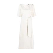 Witte Casual Midi Jurk Lorena Antoniazzi , White , Dames