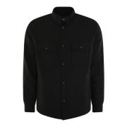 Alaskan Wool Overshirt Woolrich , Black , Heren