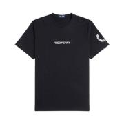 Casual Katoenen T-shirt voor Dagelijks Gebruik Fred Perry , Black , He...