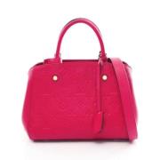 Pre-owned Leather handbags Louis Vuitton Vintage , Red , Dames