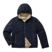 Stijlvolle jas met polyester en polyamide Blauer , Blue , Heren