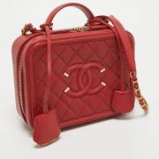 Pre-owned Leather handbags Chanel Vintage , Red , Dames