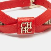 Pre-owned Leather bracelets Carolina Herrera Pre-owned , Red , Dames