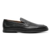 Bruin leren loafers casual plat Doucal's , Brown , Heren