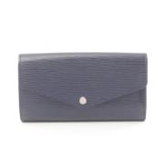 Pre-owned Leather wallets Louis Vuitton Vintage , Blue , Dames