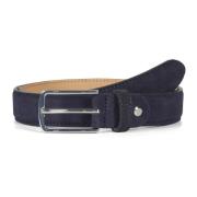 Navy Blauw Suède Riem Howard London , Blue , Heren