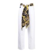 Witte Straight Jeans voor Dames Versace Jeans Couture , White , Dames