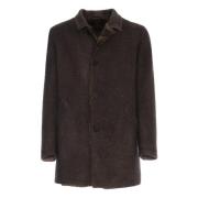 Hazelnoot Wollen Jas Aw24 Gimo's , Brown , Heren