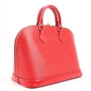 Pre-owned Leather handbags Louis Vuitton Vintage , Red , Dames