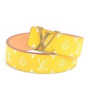 Pre-owned Leather belts Louis Vuitton Vintage , Yellow , Dames