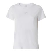 Katoenen T-shirt met stijl A227 Pinko , White , Dames