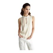 Viscose Tanktop Liu Jo , Beige , Dames