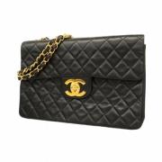 Pre-owned Leather chanel-bags Chanel Vintage , Black , Dames